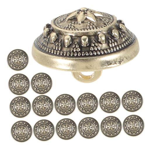 UTHCLO 15 Stück Teiliges Vintage Metallknöpfe für Kleidung Robuste Britische Style Dekorationsknöpfe Langlebige DIY Nähknöpfe für Mäntel Blazer Anzüge und Kreative Bastelprojekte UTHCLO 15 Stück Teiliges Vintage Metallknöpfe für Kleidung Robuste Britische Style Dekorationsknöpfe Langlebige DIY Nähknöpfe für Mäntel Blazer Anzüge und Kreative Bastelprojekte von UTHCLO