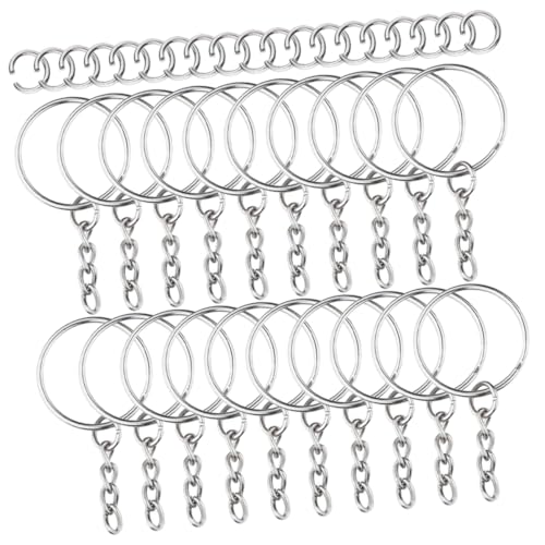 UTHCLO 150Stücke Schlüsselanhänger Ringe mit Schraubösen für DIY Bastelprojekte Hochwertiges Zubehör zur Herstellung von Schlüsselanhängern und Anhängern von UTHCLO