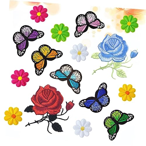UTHCLO 16 Stck Teiliges Buntes Blumen Aufnäher Bestickte Applikationen zum Aufbügeln Vielseitig für Jeans Taschen Kleidung und DIY Textil Dekoration UTHCLO 16 Stck Teiliges Buntes Blumen Aufnäher Bestickte Applikationen zum Aufbügeln Vielseitig für Jeans Taschen Kleidung und DIY Textil Dekoration von UTHCLO