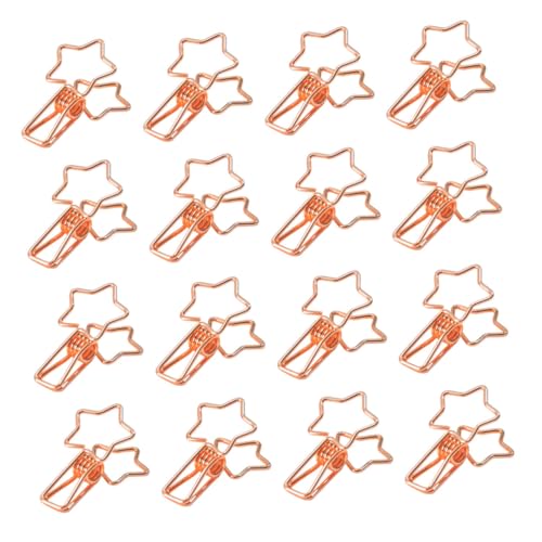 UTHCLO 16 Stück Teiliges Metall Büroklammern Sternförmig Hohler Design Roségold Foto und Belegclips Vielseitige Organizing Clamps für Büro und Schule UTHCLO 16 Stück Teiliges Metall Büroklammern Sternförmig Hohler Design Roségold Foto und Belegclips Vielseitige Organizing Clamps für Büro und Schule von UTHCLO