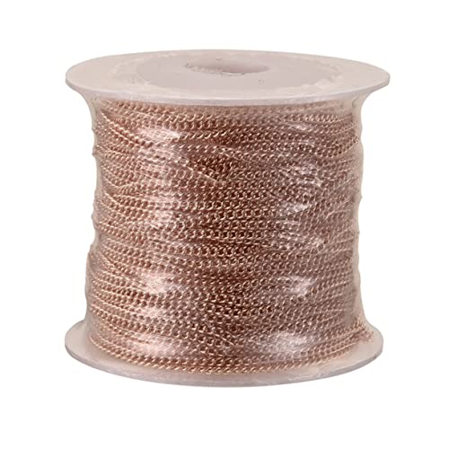 UTHCLO 1Rolle DIY Schmuckkette Kupferkette für Halsketten und Accessoires Vielseitig für Schmuckherstellung und Projekte Roségoldene Halbfertigteile von UTHCLO