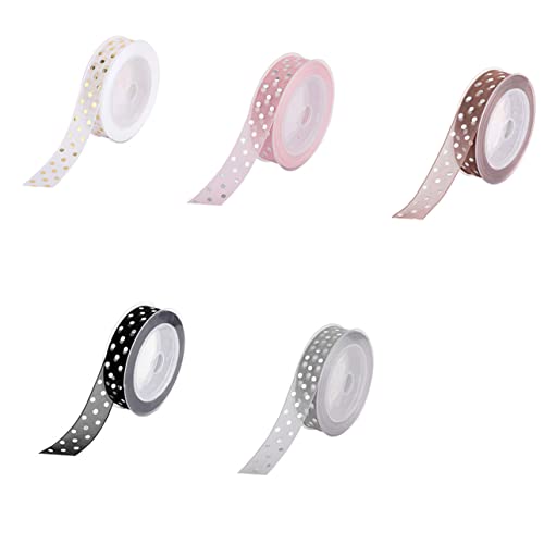 UTHCLO 1Rolle Gepunktetes Geschenkverpackungsband Weiß mit Silbernen DIY Zubehör für Feierlichkeiten Bastelprojekte und Geschenkverpackungen für Partys von UTHCLO