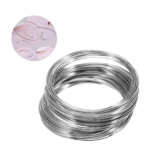 UTHCLO 1Rolle Kreise Silber Stahldraht für DIY Armband Schmuckherstellung Hochwertiger Mattdraht für Stilvolle Armbänder und Kreative Projekte von UTHCLO