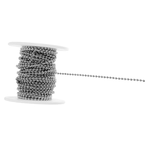UTHCLO 1Rolle Perlenkette Durchmesser Einstellbare Metallkugelkette für DIY Schmuck und Dekoration für Schlüsselanhänger und Anhänger von UTHCLO