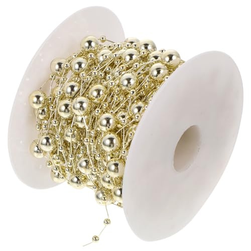 UTHCLO 1Rolle Perlenkette für DIY Schmuckherstellung Drahtperlenkette für Armband und Haarschmuck Hochzeitsdekoration Vielseitig Einsetzbar und Sicher der Anwendung von UTHCLO