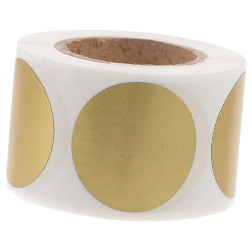 UTHCLO 1Rolle Runde Kratzkartenaufkleber DIY Aufkleber für Hochzeiten Geburtstagsfeiern Familientreffen und Einfache Anwendung für Kreative Nachrichten Goldene von UTHCLO