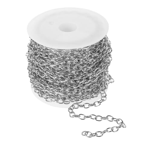 UTHCLO 1Satz Schmuckkette Metall mit Karabinerverschluss und Sprungring für DIY Schmuckherstellung Silberne Kette für Armbänder Langlebig und Vielseitig Einsetzbar von UTHCLO