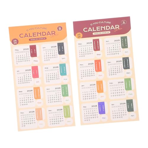 UTHCLO 2 Blatt Kalender Aufkleber Selbstklebende Monats-registerkarten in Candy Farben für Planer und Journal Leicht Abziehbare und Lesbare Monats-tab Etiketten für Jahresübersicht von UTHCLO