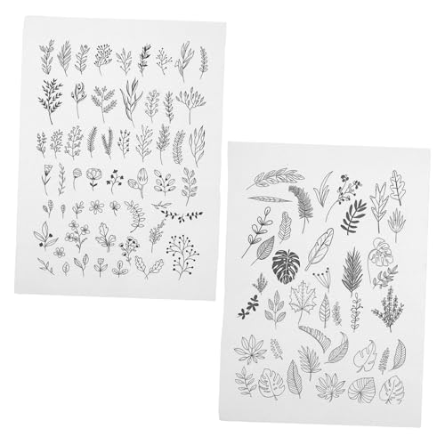 UTHCLO 2 Bögen Stickvlies Stickunterlage Stickrahmen Stabilisator Stickvlies Stickmuster Stickset Tattoo Aufkleber Weißer Vliesstoff UTHCLO 2 Bögen Stickvlies Stickunterlage Stickrahmen Stabilisator Stickvlies Stickmuster Stickset Tattoo Aufkleber Weißer Vliesstoff von UTHCLO