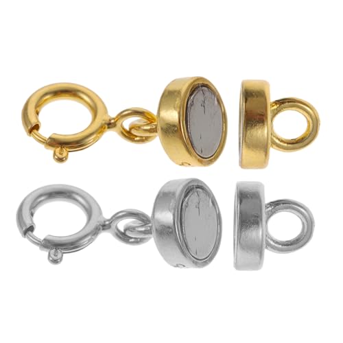 UTHCLO 2 Paare Sterlingsilber Verlängerungskette mit Magnetischem Verschluss Schmuckzubehör für Halsketten und Armbänder Verstellbar Weißgold Goldfarbe DIY Schmuckherstellung UTHCLO 2 Paare Sterlingsilber Verlängerungskette mit Magnetischem Verschluss Schmuckzubehör für Halsketten und Armbänder Verstellbar Weißgold Goldfarbe DIY Schmuckherstellung von UTHCLO