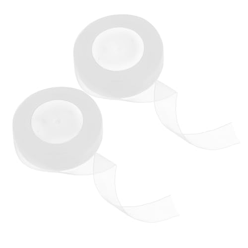 UTHCLO 2 Rollen Organza Geschenkband Breit Transparente Polyester Schleifenbänder zum Basteln Haarschmuck und Geschenkverpackung Polyester Vielseitig Einsetzbar Weiß UTHCLO 2 Rollen Organza Geschenkband Breit Transparente Polyester Schleifenbänder zum Basteln Haarschmuck und Geschenkverpackung Polyester Vielseitig Einsetzbar Weiß von UTHCLO