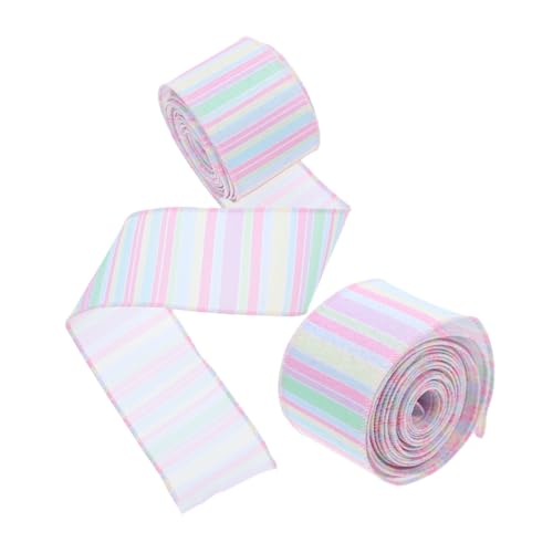 UTHCLO 2 Rollen Osterband Kariertes Verdrahtetes Band Drahtkantenband Weihnachtsbänder Zuckerstangenband Streifenband Polyester UTHCLO 2 Rollen Osterband Kariertes Verdrahtetes Band Drahtkantenband Weihnachtsbänder Zuckerstangenband Streifenband Polyester von UTHCLO