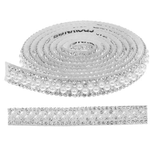 UTHCLO 2 Rollen Perle -Strasszubehör Strass-Spitze selbstklebende Strasssteine bling Strassband Perlmutt-Spitzenbesatz Bling Wrap Strassband Strassbänder Kunststoff-Strasssteine Silber UTHCLO 2 Rollen Perle -Strasszubehör Strass-Spitze selbstklebende Strasssteine bling Strassband Perlmutt-Spitzenbesatz Bling Wrap Strassband Strassbänder Kunststoff-Strasssteine Silber von UTHCLO