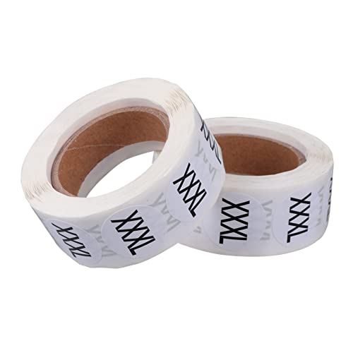 UTHCLO 2 Rollen Runde Selbstklebende Größenaufkleber für Kleidung mit Je Etiketten Praktische Kleidergrößenkennzeichnung für Einzelhandel Vielseitig Einsetzbar Shirts Pullover Mäntel von UTHCLO