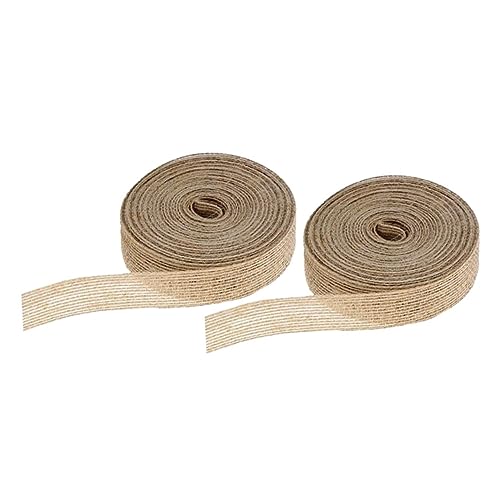 UTHCLO 2 Rollen Schnur-gurtband-dekoration Band Zum Verpacken Party Sackleinenband Grün Junggesellin Stoff Zeremonie Hochzeitsdekorationen Schleife Ästhetisch Light Brown Natürliche Jute von UTHCLO