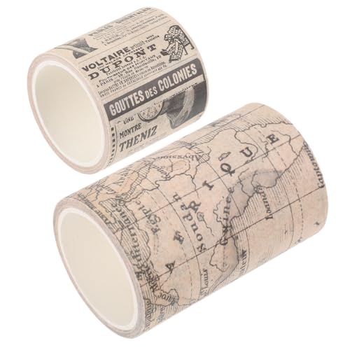 UTHCLO 2 Rollen Vintage Washi Tape Breit Dekoratives DIY Scrapbooking Klebeband mit Nostalgischen Mustern Langlebig Farbecht für Planer Geschenke Kalender und Bastelprojekte UTHCLO 2 Rollen Vintage Washi Tape Breit Dekoratives DIY Scrapbooking Klebeband mit Nostalgischen Mustern Langlebig Farbecht für Planer Geschenke Kalender und Bastelprojekte von UTHCLO