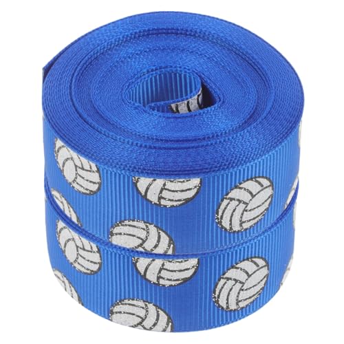 UTHCLO 2 Rolls Volleyball -party Ribbon Polyester Volleyball Ribbon Sport Ball Ribbons Sportparty Supplies Für DIY -handwerkshaarbögen Kranz Kranz von UTHCLO