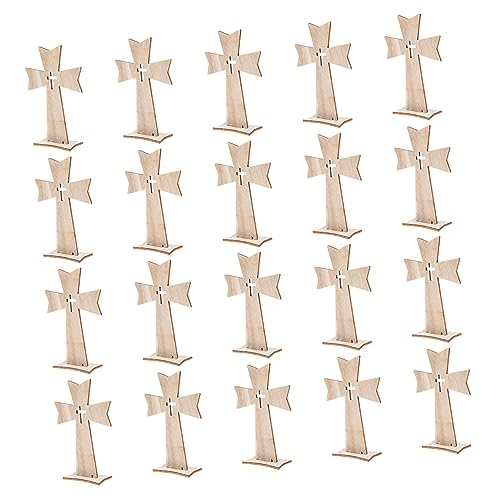UTHCLO 2 Sätze 2 Sets Holzkreuze Basteln Herbstdekor Tischdekoration Kruzifix Kreuz Dekoration Esstischdekor Und Zubehör Moderne Wanddekoration Tapeten Tafelaufsatz 20 Stück * 2 von UTHCLO