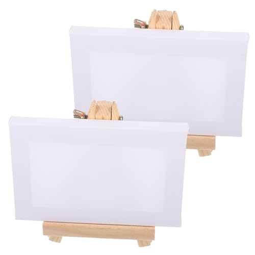 UTHCLO 2 Sätze Mini Staffelei und Malrahmen für Stabile Malunterlage mit Runden Kanten Geeignet für Öl Aquarellfarben für Schüler und Hobbykünstler von UTHCLO