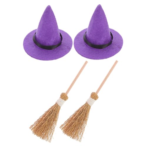 UTHCLO 2 Sätze Miniatur Hexenhut und Besen Teilig Halloween Dekoartikel Mini Party Hüte Puppen Zubehör für Mikro Landschaft DIY Hausdeko Kreatives Halloween Zubehör UTHCLO 2 Sätze Miniatur Hexenhut und Besen Teilig Halloween Dekoartikel Mini Party Hüte Puppen Zubehör für Mikro Landschaft DIY Hausdeko Kreatives Halloween Zubehör von UTHCLO