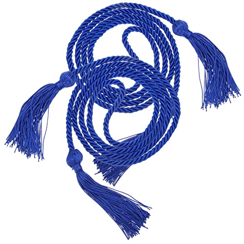 UTHCLO 2 Stück Abschluss-ehrenseil Gold Quasten Schule Blau Ehrenschnur Für Abschlussstudenten Kordeln Für Graduierungskleider Abschlussanzug Dekoration Blue Polyester von UTHCLO