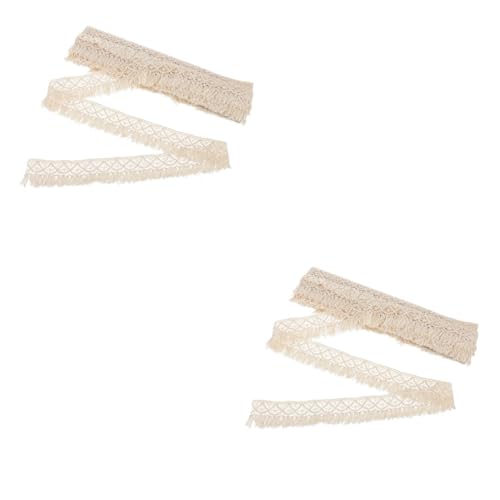 UTHCLO 2 Stück Baumwollspitze mit Fransen Hochwertige Spitzenborte für Diy Hochzeitskleider Dekorationen Kleidung und Accessoires Yards Reinem UTHCLO 2 Stück Baumwollspitze mit Fransen Hochwertige Spitzenborte für Diy Hochzeitskleider Dekorationen Kleidung und Accessoires Yards Reinem von UTHCLO