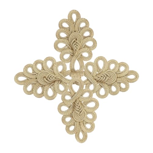 UTHCLO 2 Stück Chinesische Knoten Knöpfe Gold Vintage Handgefertigte Frog Buttons für Mantel Cheongsam Kostüm Nähen Basteln Kleidungsverschluss Zubehör UTHCLO 2 Stück Chinesische Knoten Knöpfe Gold Vintage Handgefertigte Frog Buttons für Mantel Cheongsam Kostüm Nähen Basteln Kleidungsverschluss Zubehör von UTHCLO