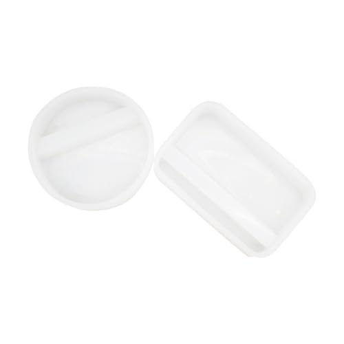 UTHCLO 2 Stück DIY Silikonform für Handyhalterung Kreative Epoxidharz Gießform für Rechteckige und Runde Designs Wiederverwendbar Einfach zu Reinigen Langlebig von UTHCLO