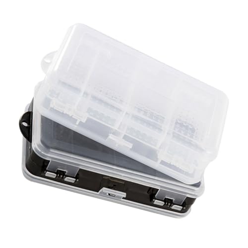 UTHCLO 2 Stück Fächer Kunststoff Aufbewahrungsbox Transparent Schwarz mit Schnappverschluss Langlebig Vielseitig für Schmuck Perlen Ohrringe Anhänger Übersichtliche Sortierbox UTHCLO 2 Stück Fächer Kunststoff Aufbewahrungsbox Transparent Schwarz mit Schnappverschluss Langlebig Vielseitig für Schmuck Perlen Ohrringe Anhänger Übersichtliche Sortierbox von UTHCLO