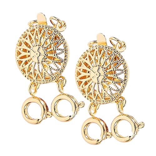 UTHCLO 2 Stück Halskettentrenner Biegeringe für die Schmuckherstellung Verschlüsse schmuck machen schmuckverbinder Schmuckversorgung Trennzeichen für Schmuckschichten Kupfer Golden von UTHCLO