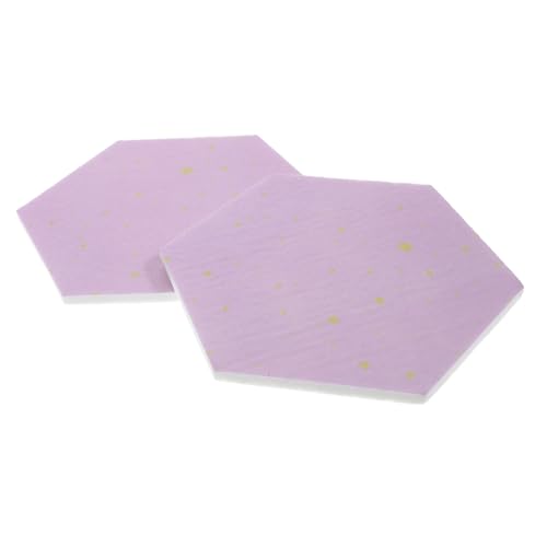 UTHCLO 2 Stück Hexagon Filz Pinnwand Selbstklebende Memo Board Fotohalter DIY Wanddeko für Büro Schlafzimmer Wohnzimmer Sternenhimmel Motiv von UTHCLO