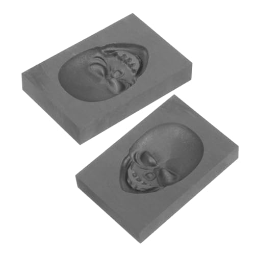 UTHCLO 2 Stück Hochdichte Graphit Gussform Totenkopf für Gold Silber Kupfer Schmelzen Hitzebeständig Präzise DIY Gießform für Professionelle Schmuckherstellung und Kreative Metallarbeiten UTHCLO 2 Stück Hochdichte Graphit Gussform Totenkopf für Gold Silber Kupfer Schmelzen Hitzebeständig Präzise DIY Gießform für Professionelle Schmuckherstellung und Kreative Metallarbeiten von UTHCLO