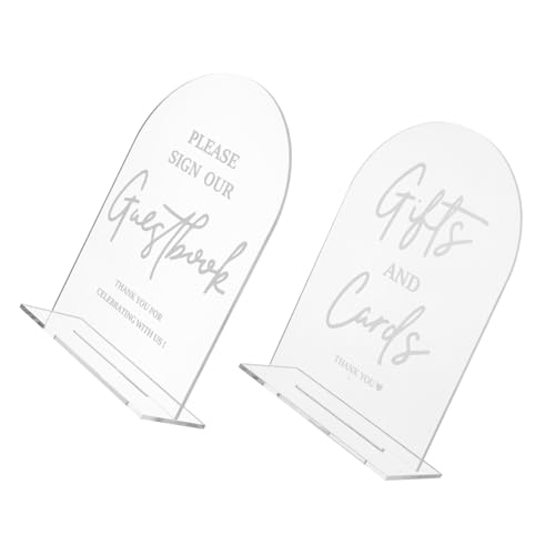 UTHCLO 2 Stück Hochzeitsschilder Bogenform Tischdeko für Empfang Gäste Karten Elegant Vielseitig für Hochzeiten Partys und Events zur Einfachen Sitzordnung von UTHCLO