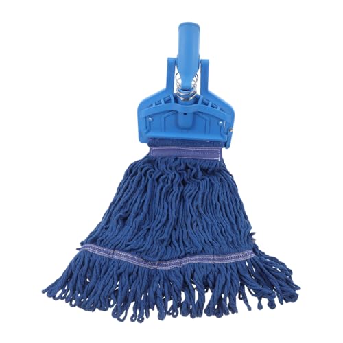 UTHCLO 2 Stück MOP -Kopfzubehör Besenkopf schieben Ersatzkopf für die Scheuerbürste Industrielle MOP -Köpfe Staubmop handelsüblicher Wischkopf Moppkopfklemme Besenköpfe Baumwollgarn Blau von UTHCLO