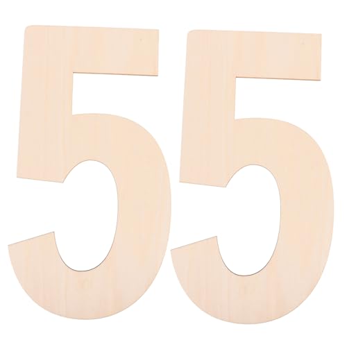 UTHCLO 2 Stück Nummernschild Groß Wand Leerzeichen Party Wohnzimmerdekor Zahlen Hängend Drinnen Kunsthandwerk Hochzeit Leeres Nummernzeichen Leere Nummernzeichen Wohnkultur Holz von UTHCLO