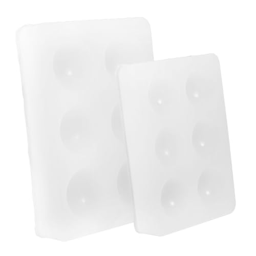 UTHCLO 2 Stück Palette Farbbehälter Farbhalter Aquarell Tablett gut lackieren Malutensilien Maltablett Künstlerbedarf Pallete malen Kieselgel Transparent von UTHCLO