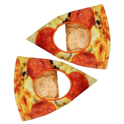 UTHCLO 2 Stück Pizza-kostüm-hut mit Lebendigem Design Verstellbar für Erwachsene Leichtes Party-cosplay-accessoire für Karneval Festival und Bühnenauftritte von UTHCLO