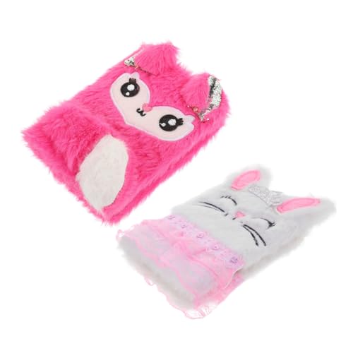 UTHCLO 2 Stück Plüsch Notizbuch Teilig mit Fuchs und Hase Weiches Tagebuch für Mädchen Jahre Handliches Mini Journal mit Flauschigem Einband Tragbares Fuzzy Diary als zu Ostern und UTHCLO 2 Stück Plüsch Notizbuch Teilig mit Fuchs und Hase Weiches Tagebuch für Mädchen Jahre Handliches Mini Journal mit Flauschigem Einband Tragbares Fuzzy Diary als zu Ostern und von UTHCLO