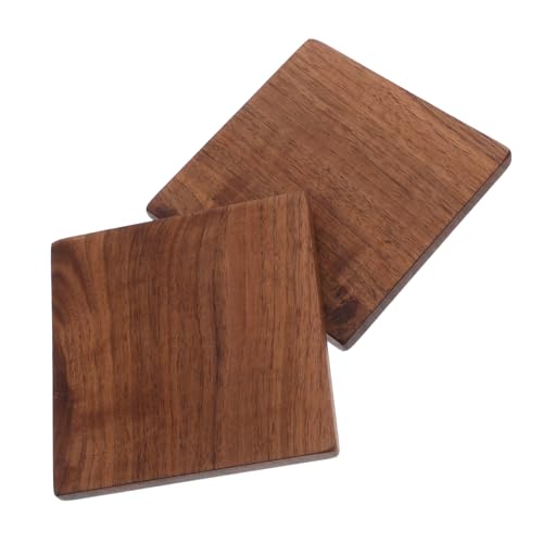 UTHCLO 2 Stück Schwarze Walnuss holzplatten Dicke DIY Holzblöcke Schnitzbare Rohlinge Vielseitig Langlebig für Basteln Gravieren Malen von UTHCLO