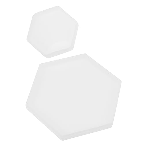 UTHCLO 2 Stück Silikon Untersetzerformen DIY Hexagon Gießformen für Teetassen Matten Flexibel Transparent Leicht zu Reinigen für Zuhause und Veranstaltungen von UTHCLO
