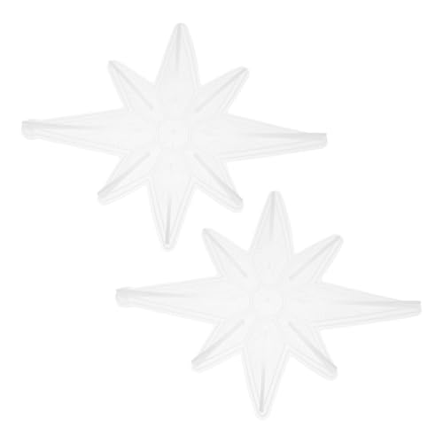 UTHCLO 2 Stück Silikonform Achtkant Stern DIY Harzform für Weihnachtsanhänger Kreative Bastelidee Flexibel Leicht zu Reinigen für Epoxidharz Schmuck und Dekoration von UTHCLO