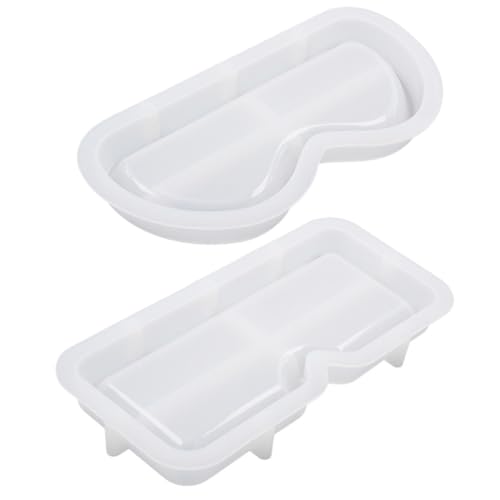 UTHCLO 2 Stück Silikonform Brillenhalter DIY Epoxidharz Tray Mold für Gläserablage Basteln Langlebig Vielseitig für Zuhause Büro Geschenk von UTHCLO