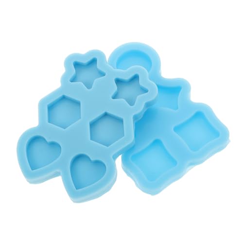 UTHCLO 2 Stück Silikonformen für Epoxidharz Schmuck mit Stern Herz Rund Viereck Formen Einfache Handhabung Kompakte für DIY Ohrringe und Schmuckherstellung von UTHCLO