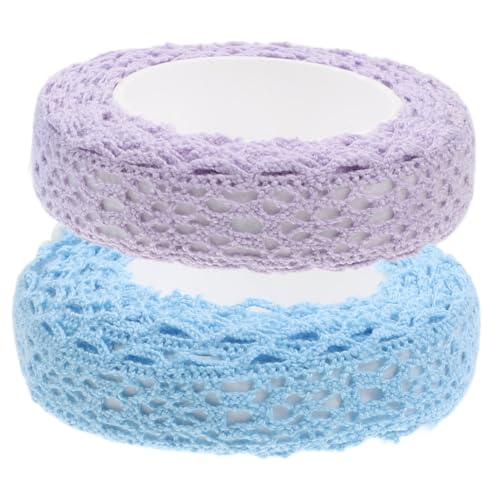 UTHCLO 2 Stück Spitzenklebeband Aufkleber Spitzenaufkleber Für Scrapbooking Bandaufkleber Japanisches Klebeband Für Papier Spitzenbänder Aus Stoff Band Mit Spitzenmuster Süßes Band Stoff von UTHCLO