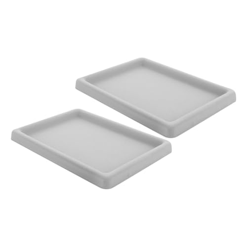 UTHCLO 2 Stück Stapelbare Schmuckablage Tray für Ringe Ohrringe Anhänger Kratzfester Organizer mit Fächern zur Platzsparenden Aufbewahrung Kommode Schminktisch von UTHCLO