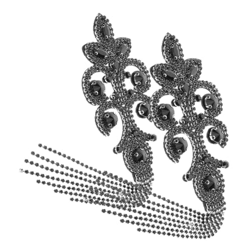 UTHCLO 2 Stück Strass-quasten-epauletten: Vintage-perlen-schulter-applikation Für Kleidung, Schulter-accessoires, Themenpartys, Besondere Anlässe von UTHCLO