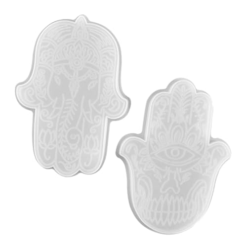 UTHCLO 2 Stück Teiliges Hand DIY Silikonform Langlebige Waschbare Gießformen für Epoxidharz Bastelarbeiten Wiederverwendbare Sichere Schalenformen für Kreative Handwerksprojekte von UTHCLO