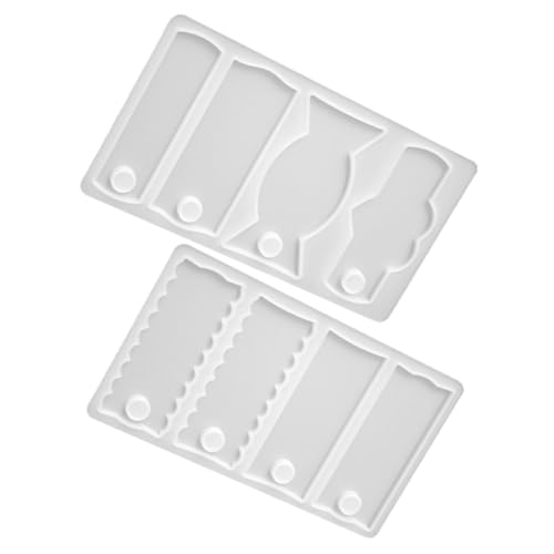 UTHCLO 2 Stück Teiliges Silikon Gießform DIY Handwerksform für Namensschilder und Dekoration Langlebige Silikonform für Kreative Bastelprojekte von UTHCLO