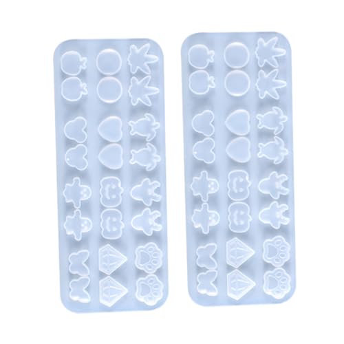 UTHCLO 2 Stück Teiliges Silikonform für DIY Ohrringe und Anhänger Flexible Langlebige Gießform für Kreative Epoxidharz Schmuckherstellung Antihaftbeschichtet Wiederverwendbar Geeignet von UTHCLO