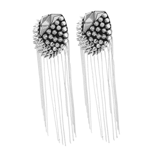UTHCLO 2 Stück Vintage Punk Teiliges Metall Schulterepaulett mit Nieten und Quasten Modisches Schulterabzeichen für Damen und Herren Vielseitiges Kostüm und Uniformzubehör Langlebiges UTHCLO 2 Stück Vintage Punk Teiliges Metall Schulterepaulett mit Nieten und Quasten Modisches Schulterabzeichen für Damen und Herren Vielseitiges Kostüm und Uniformzubehör Langlebiges von UTHCLO